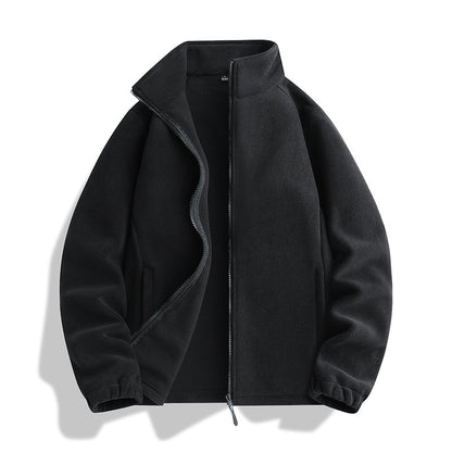 Unisex fleece jacket with standing collar, full-length zipper and elastic cuffs Shop Velvia