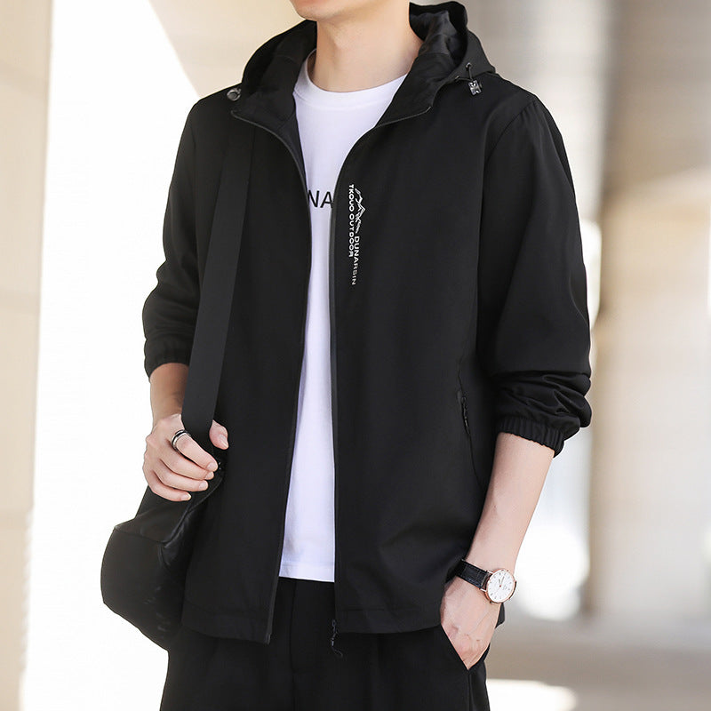 Men's Ultralight Hooded Shell Jacket in Urban Minimal Style with Windproof Membrane and Zipper Pockets Shop Velvia
