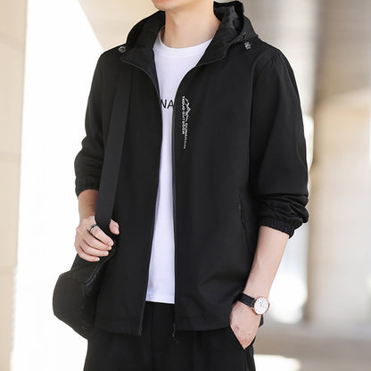Men's Ultralight Hooded Shell Jacket in Urban Minimal Style with Windproof Membrane and Zipper Pockets Shop Velvia