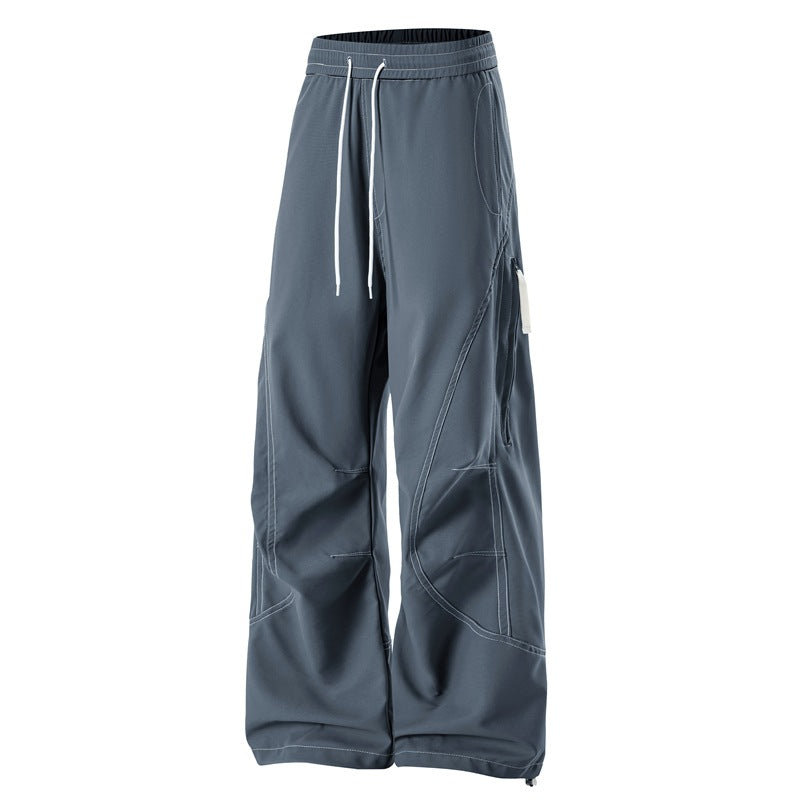Men's Baggy Cargo Pants with Elastic Waistband, Multifunctional Pockets, and Adjustable Hem Shop Velvia