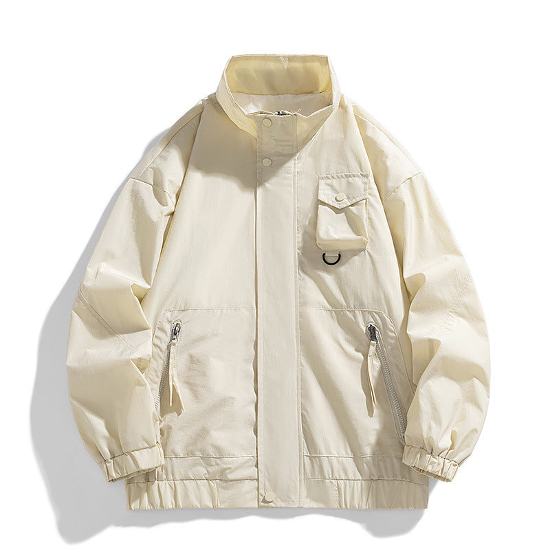 Men's lightweight technical utility transition jacket with stand-up collar and multifunction pockets Shop Velvia