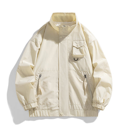 Men's lightweight technical utility transition jacket with stand-up collar and multifunction pockets Shop Velvia