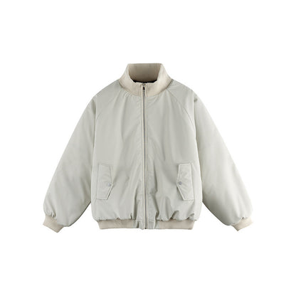 Unisex Boxy Transition Bomber Jacket with Stand Collar and Flap Pockets Shop Velvia