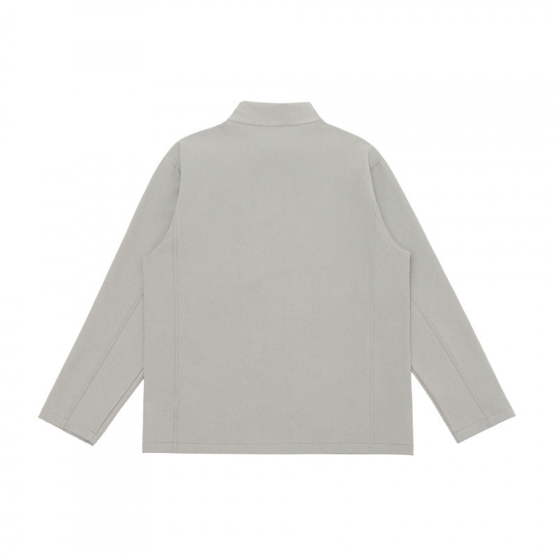 Unisex Light Tech-Fleece Zip Jacket with Stand-Up Collar, three Zip Pockets and Straight Cut Shop Velvia