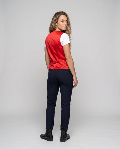 Women's Elegant Stand Collar Vest with Artful Decorations Shop Velvia