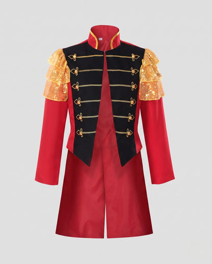 Women's festive costume jacket with sparkling accents and intricately detailed button placket Shop Velvia