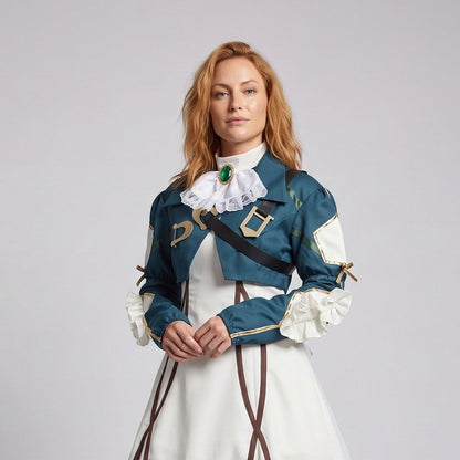 Women's Festive Cosplay Dress with Ruffles and Detailed Blouse Shop Velvia