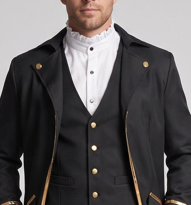 Men's riding jacket with golden accents Shop Velvia