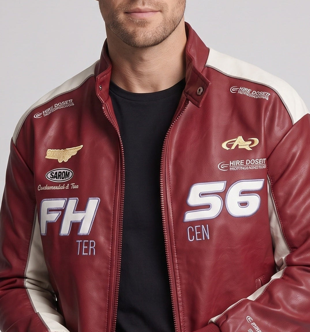 Men's Fashion Faux Leather Jacket with Practical Details Shop Velvia