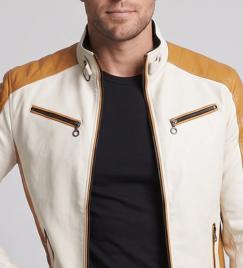 Men's Fashion Faux Leather Jacket with Quilted Details Shop Velvia 1788322039