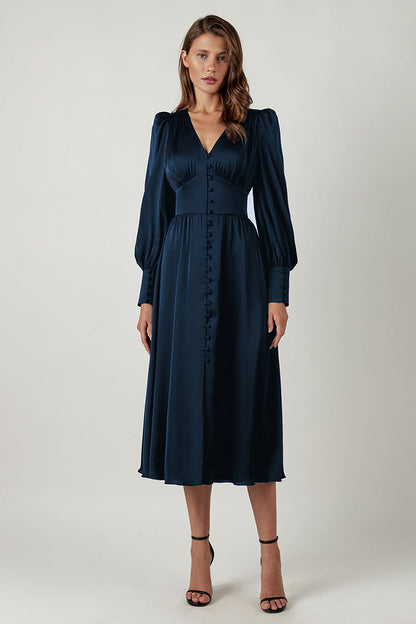 Shop Velvia | Elegant Satin Dresses for Spring and Summer