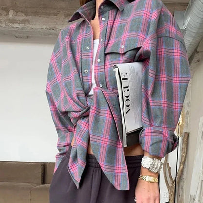 Shop Velvia | Classic Flannel Shirt with Checks Cotton Soft and Stylish