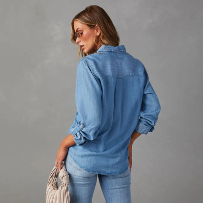 Shop Velvia | Light Denim Shirts