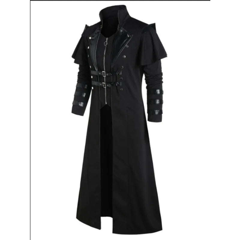 Shop Velvia | Men's Medieval Long Coat Armor in Gothic Style