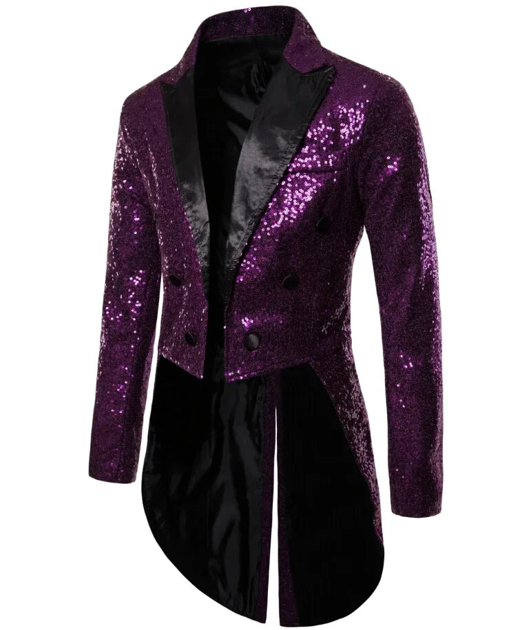 Shop Velvia | Men's Glitter Tailcoat with Sequins for Special Occasions