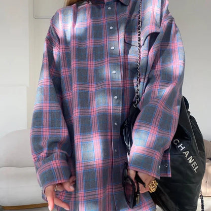Shop Velvia | Classic Flannel Shirt with Checks Cotton Soft and Stylish