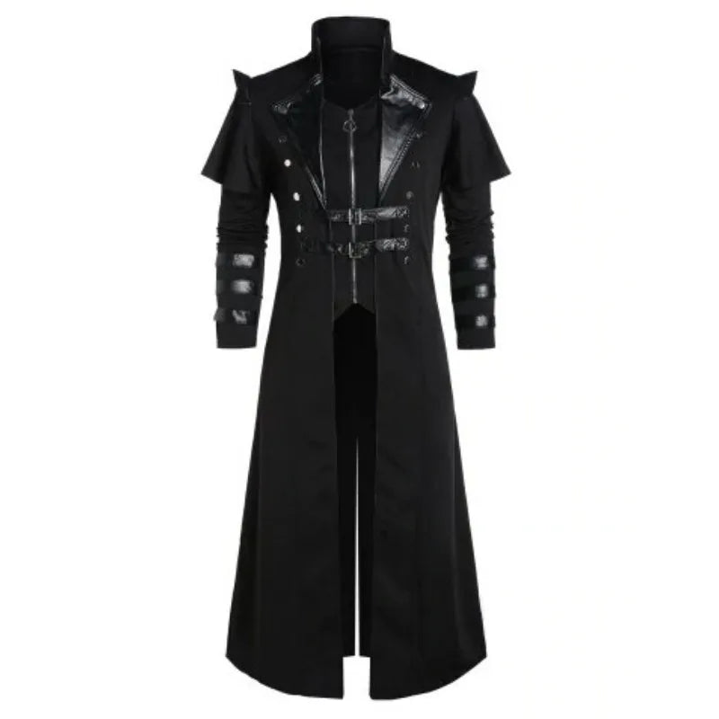 Shop Velvia | Men's Medieval Long Coat Armor in Gothic Style