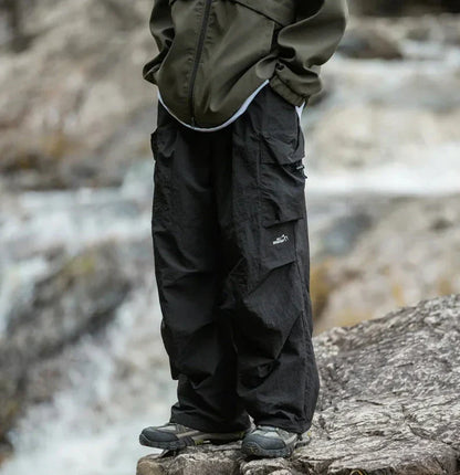 Shop Velvia Men's Cargo Pants with Side Pockets and Loose Fit