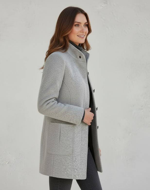 Shop Velvia | Short Coat Modern Elegant Transitional Jacket for Everyday & Work
