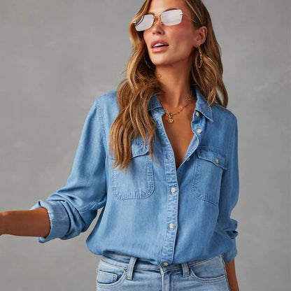 Shop Velvia | Light Denim Shirts