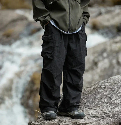 Shop Velvia Men's Cargo Pants with Side Pockets and Loose Fit
