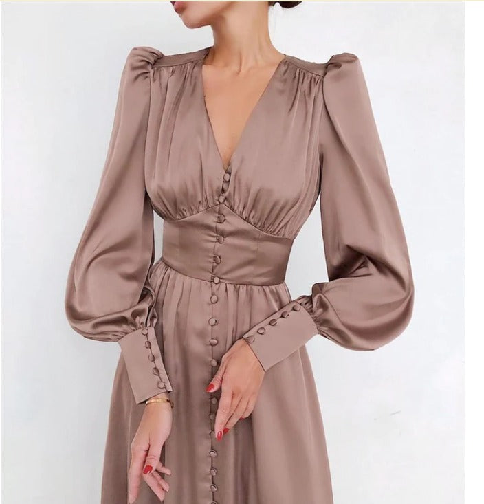 Shop Velvia | Elegant Satin Dresses for Spring and Summer