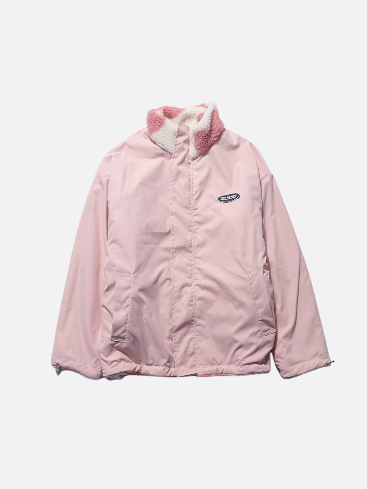 Shop Velvia | 2 in 1 Heart Print Fleece Jacket Reversible Jackets