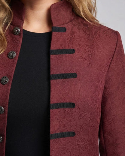 Ladies elegant tailcoat with elaborate jacquard pattern Shop Velvia