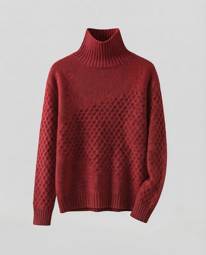 Women Fine Turtleneck Sweater in Mohair Look with Honeycomb Structure Shop Velvia