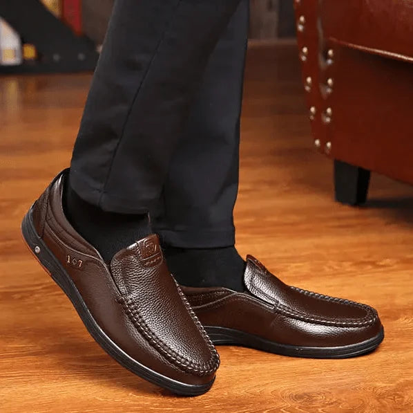 Men Genuine Leather Slip-on Shoes Shop Velvia
