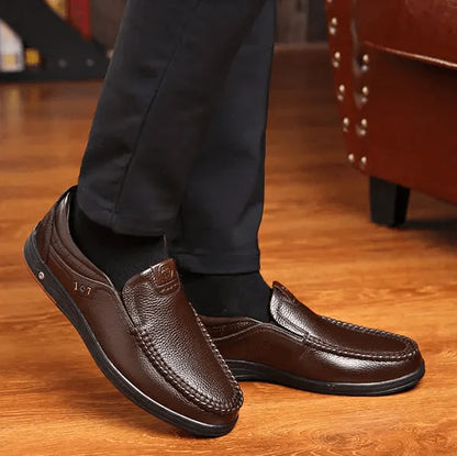 Men Genuine Leather Slip-on Shoes Shop Velvia