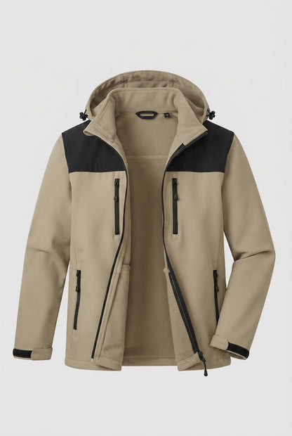 Men's two-layer softshell outdoor jacket with removable fleece inner jacket and hood Shop Velvia
