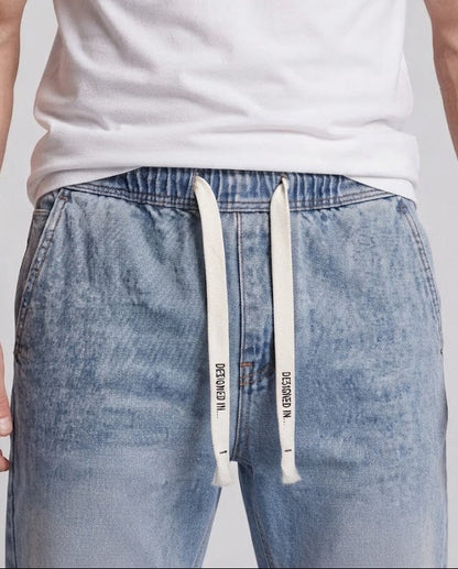 Men Comfortable Loose Denim Pants Shop Velvia