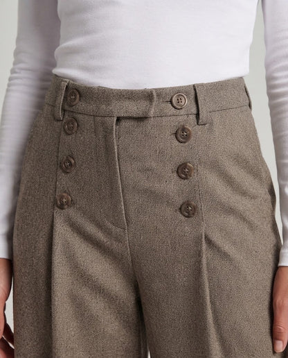 Ladies elegant and comfortable wide-cut fabric trousers Shop Velvia