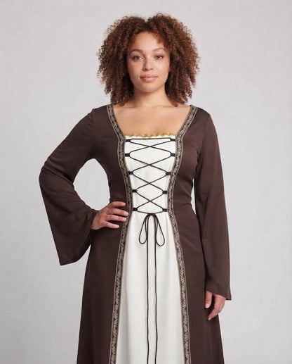 Women elegant medieval dress with shimmering accents Shop Velvia