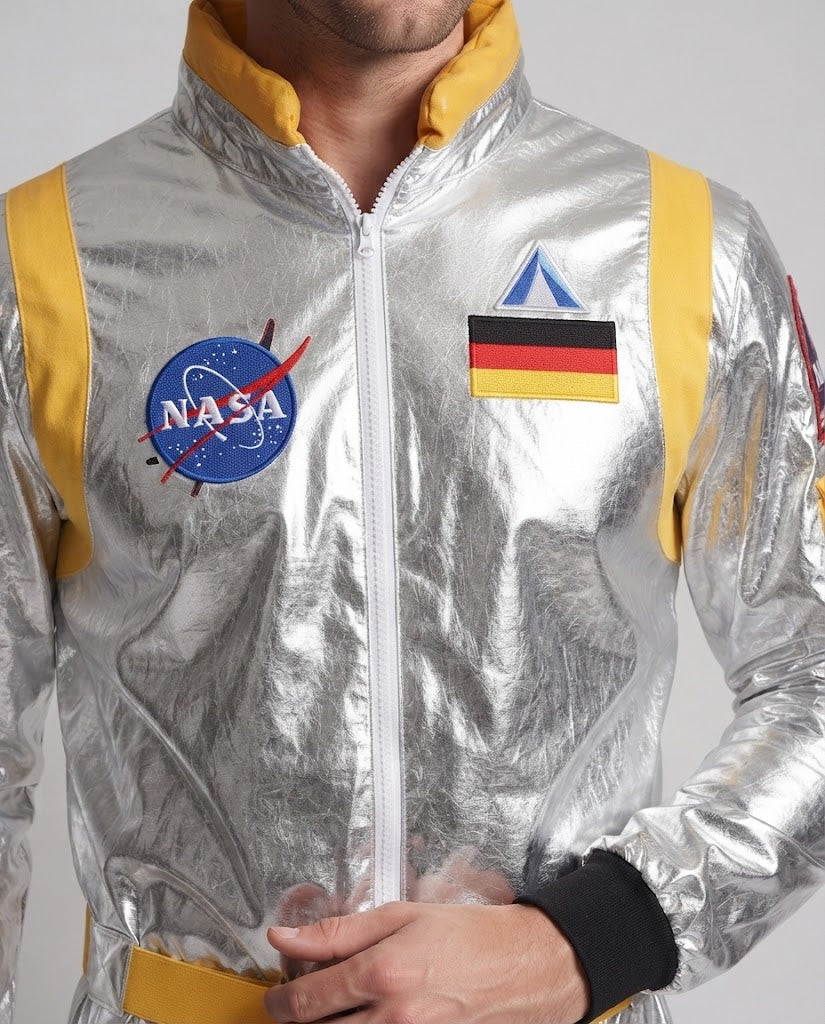 Men's futuristic space suit with reflective surface Shop Velvia