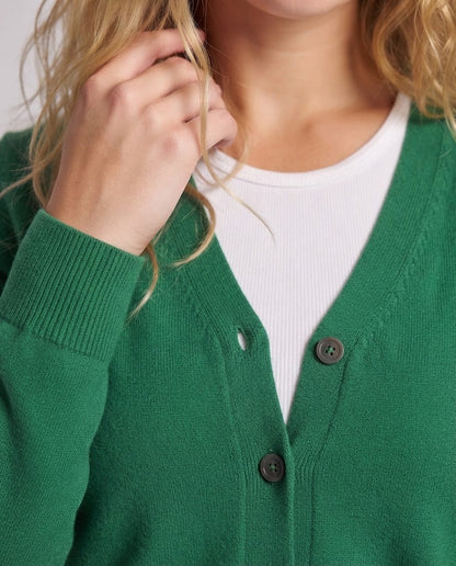 Women Fine V-Neck Knitted Cardigan with Button Placket, Long Sleeves and Cashmere Blend Shop Velvia