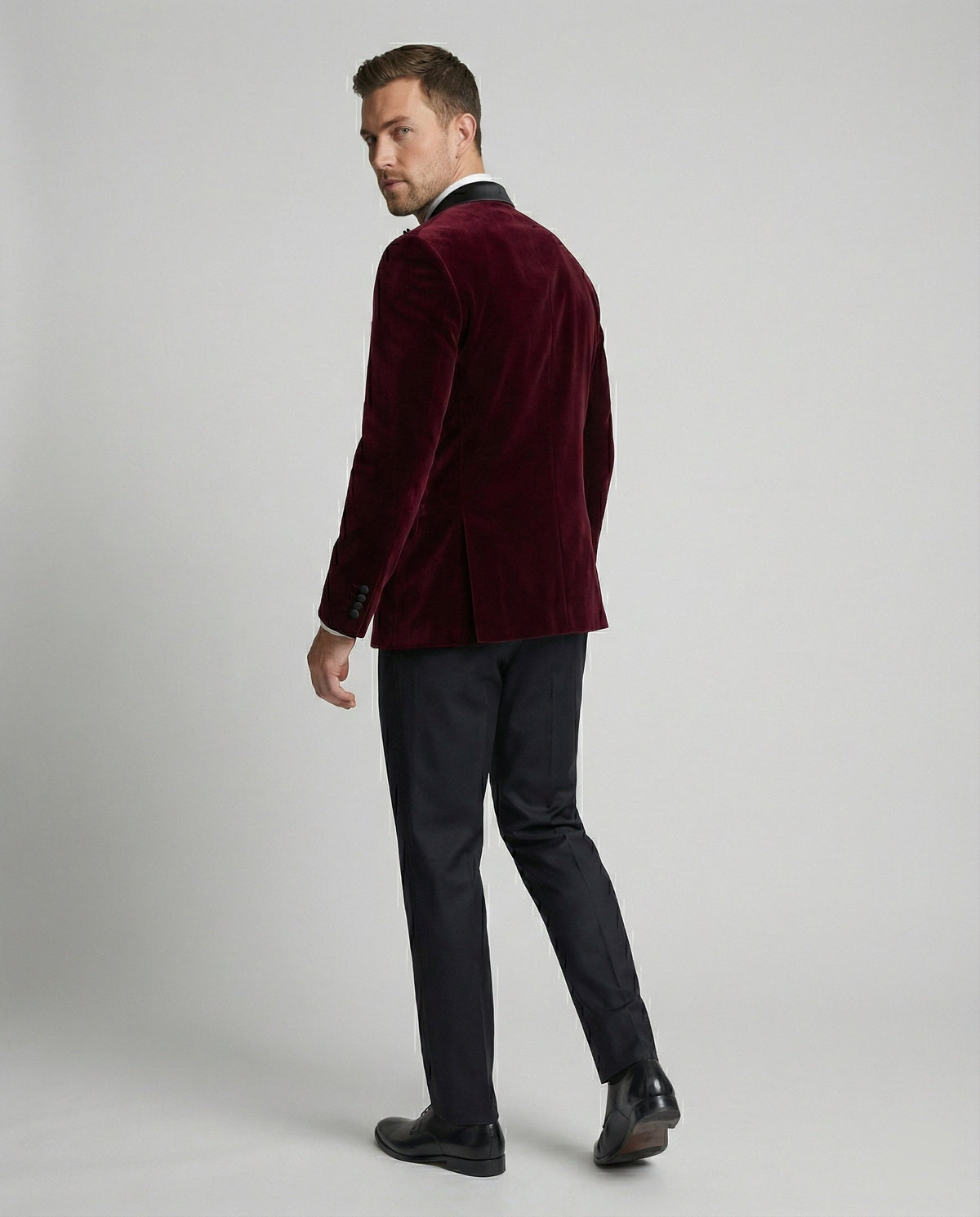 Shop Velvia | Men's Summer Jacket with Slim Fit and Contrasting Lapel