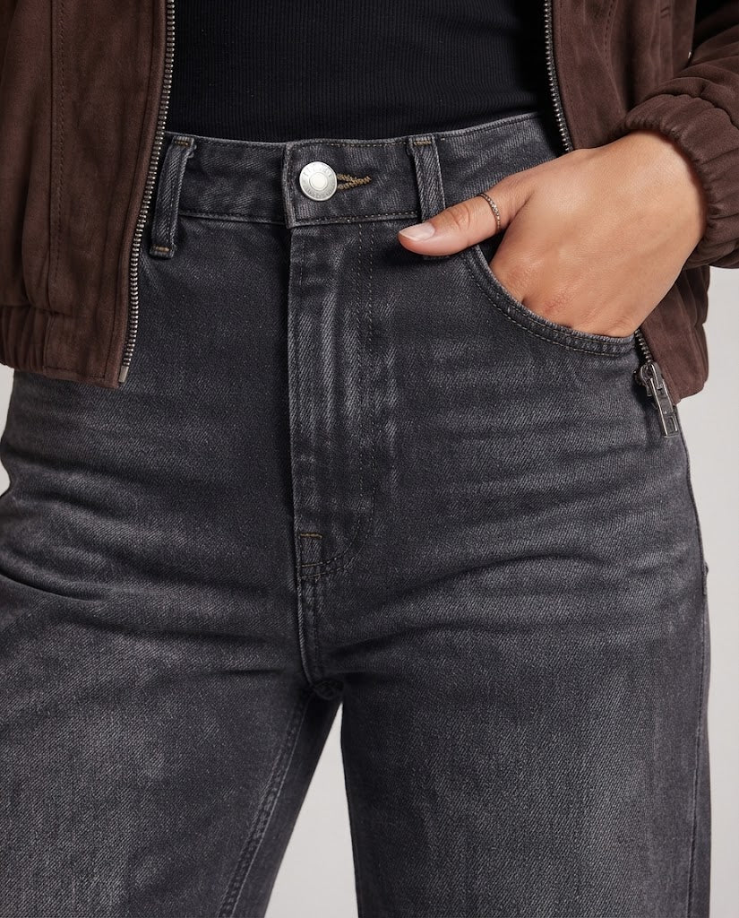 Women's wide high-cut denim pants with extra wide leg and soft used-look Shop Velvia