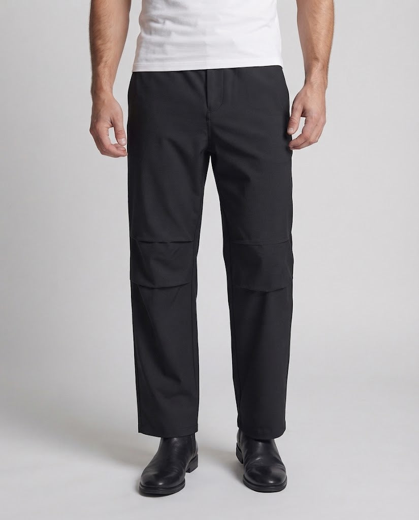 Men's Relaxed Wide-Leg Pants made of technical stretch twill with a clean waistband Shop Velvia