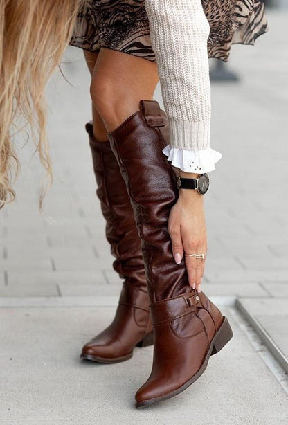 stylish leather boots, perfect for any occasion. Shop Velvia Shop Velvia