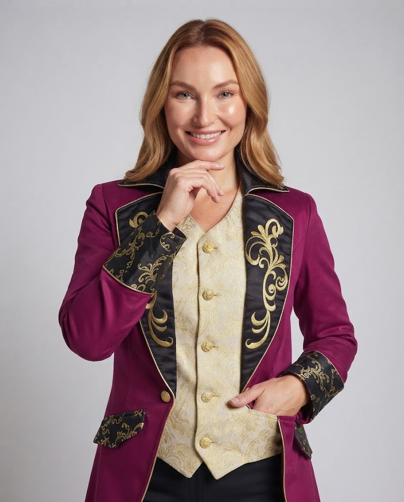 Ladies royal tailcoat with luxurious embellishments Shop Velvia