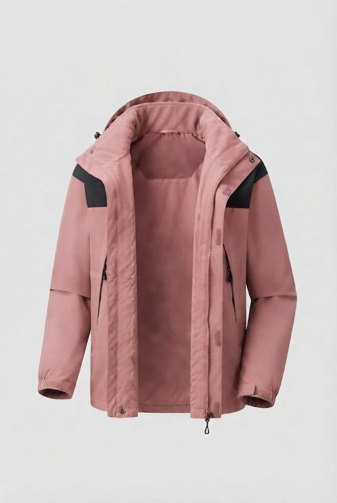 Men's two-layer softshell outdoor jacket with removable fleece inner jacket and hood Shop Velvia