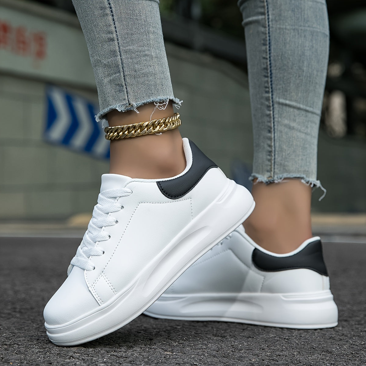 Shop Velvia | Clean White Leather Sneakers for Women, White