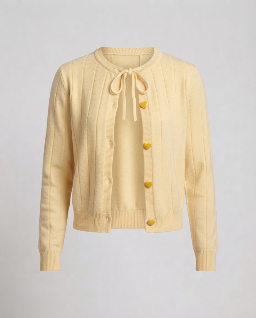 Women Ribbed Fine Knit Cardigan with Drawstring Closure and Button Placket Shop Velvia