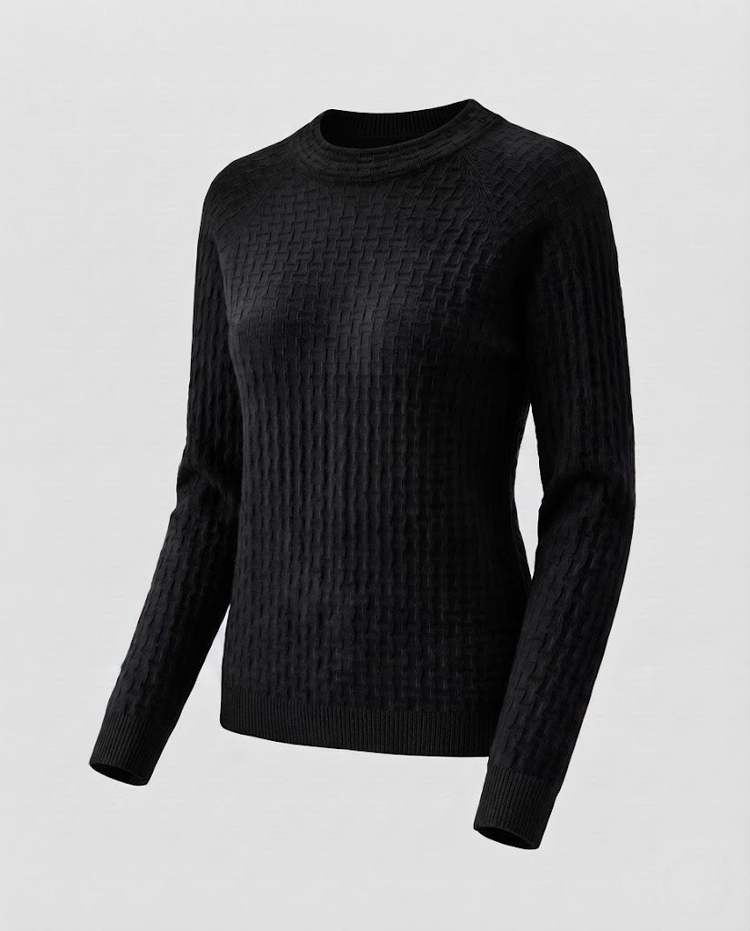 Women's fine-knit pullover with structured WShop Velvia look, round neck and cashmere-like texture Shop Velvia