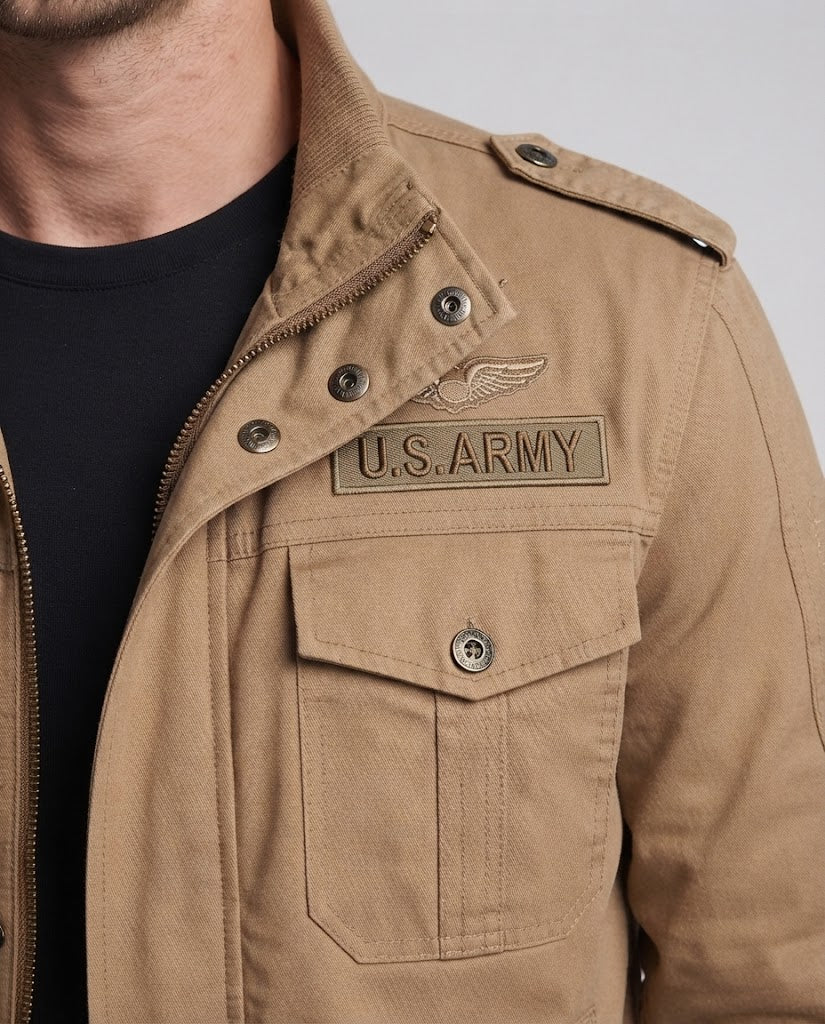Men's Military-Inspired Utility Jacket Shop Velvia
