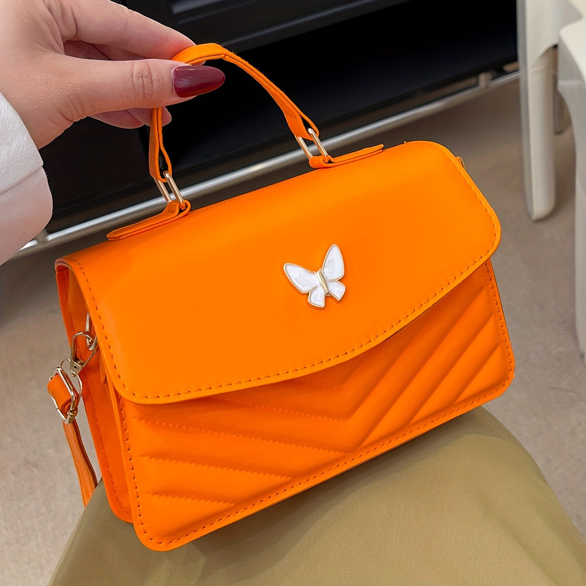 Shop Velvia | Fashionable Solid Color Shoulder Bag and Crossbody Bag