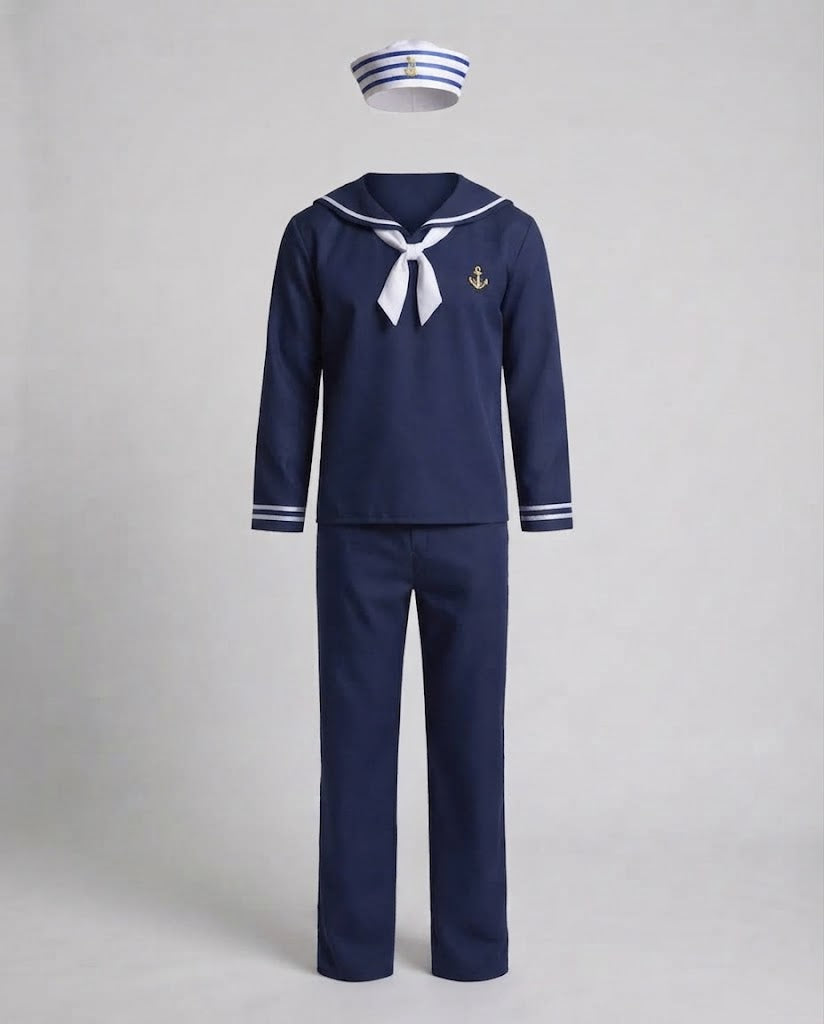 Men's sailor costume with traditional collar and casual fit Shop Velvia