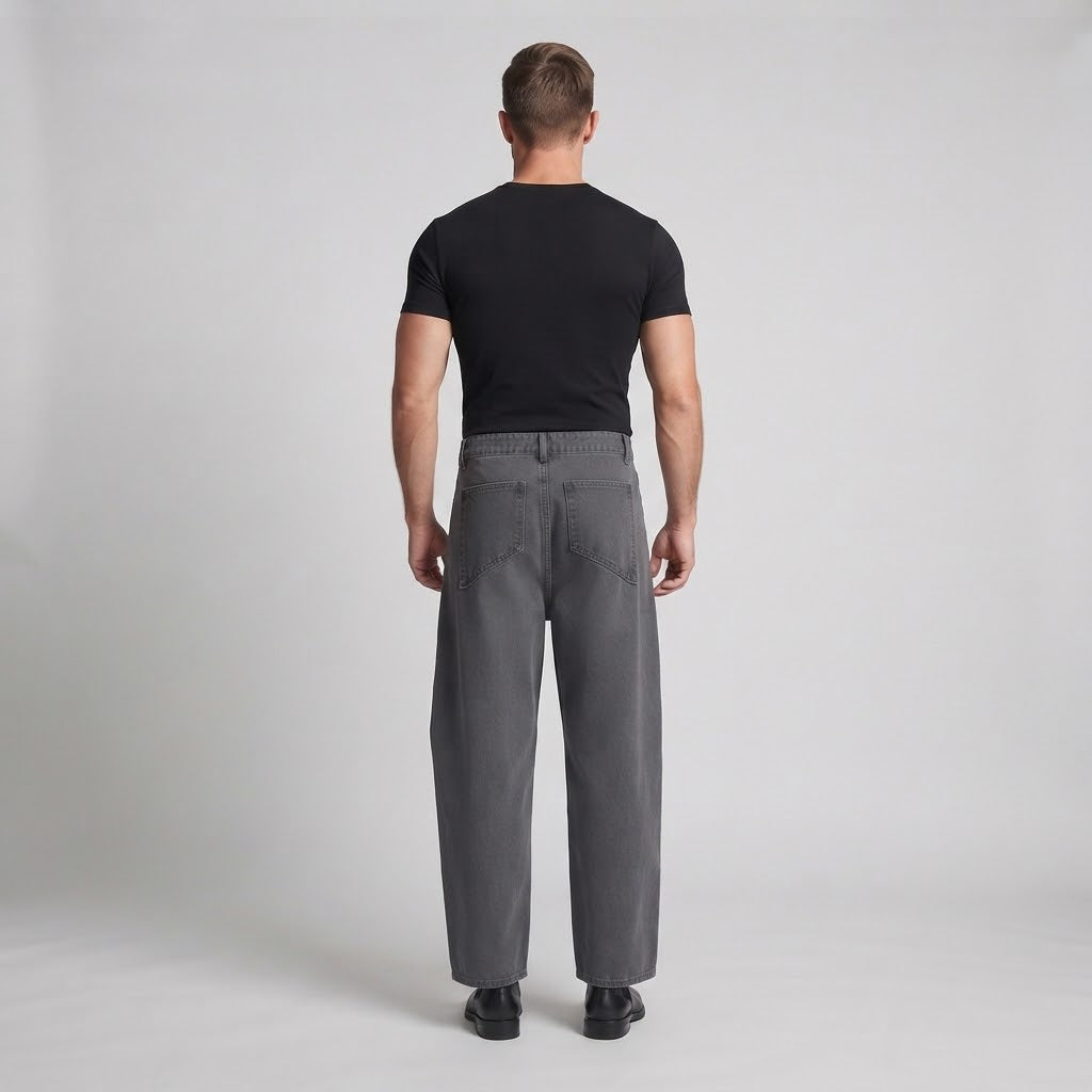 Men's Extra Wide Utility Palazzo Pants with Distinctive Diagonal Seams and Drop Crotch Shop Velvia